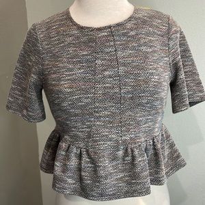 BCBGeneration Cropped Peplum Top